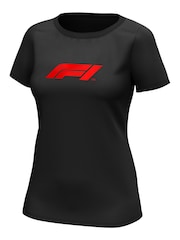 Fanatics Womens 100% Cotton Black Formula 1 Essentials Logo Graphic T-Shirt Womens - Image 1 of 3