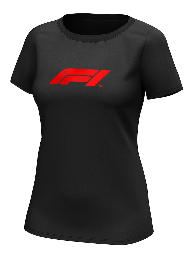 Fanatics Womens 100% Cotton Black Formula 1 Essentials Logo Graphic T-Shirt Womens - Image 1 of 3
