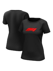 Fanatics Womens 100% Cotton Black Formula 1 Essentials Logo Graphic T-Shirt Womens - Image 3 of 3