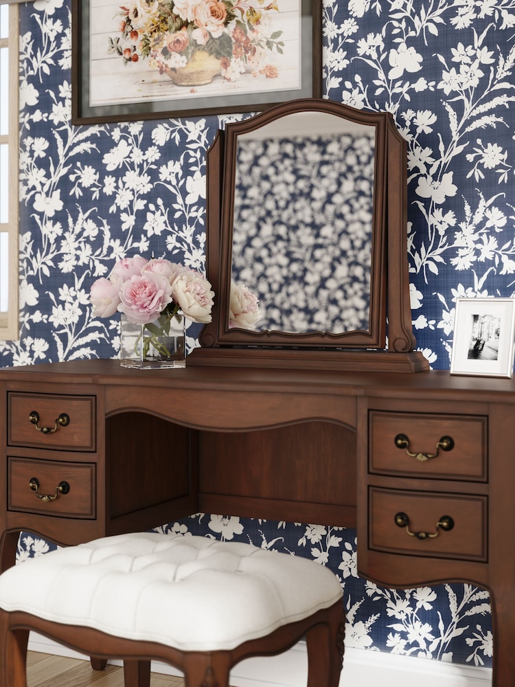 Laura Ashley Walnut Montpellier Dressing Table Mirror - Image 1 of 4