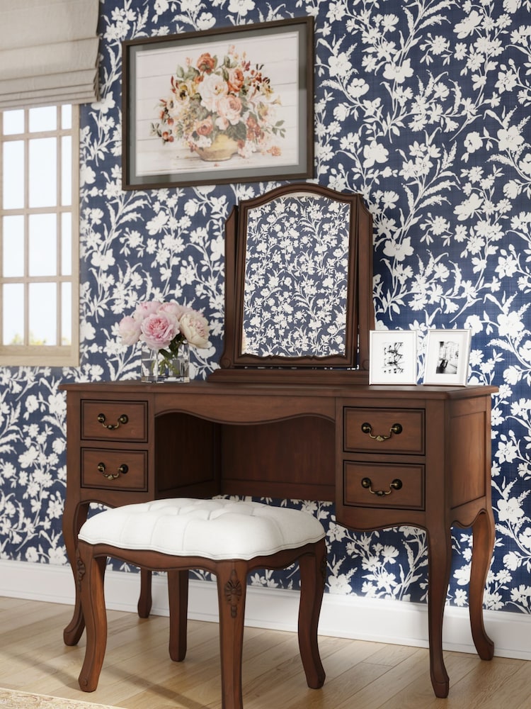 Laura Ashley Walnut Montpellier Dressing Table Mirror - Image 2 of 4