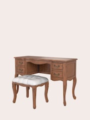 Laura Ashley Walnut Montpellier Dressing Table & Stool Set - Image 2 of 4