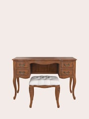 Laura Ashley Walnut Montpellier Dressing Table & Stool Set - Image 3 of 4