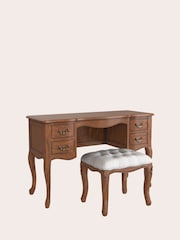 Laura Ashley Walnut Montpellier Dressing Table & Stool Set - Image 4 of 4