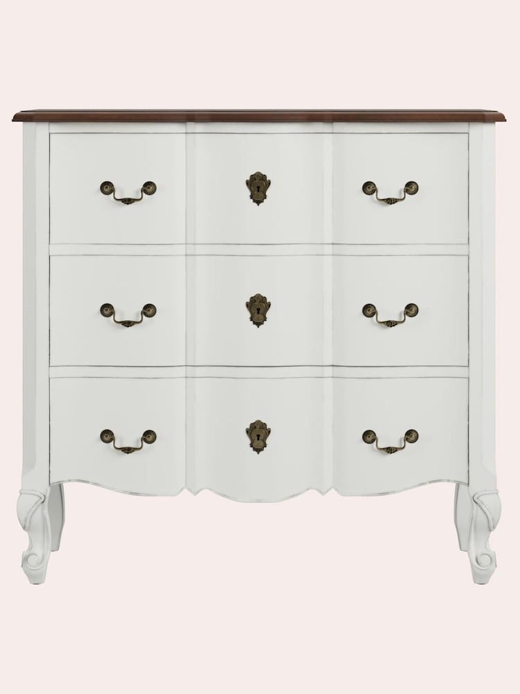 Laura Ashley Ivory Montpellier 3 Drawer Chest - Image 2 of 4
