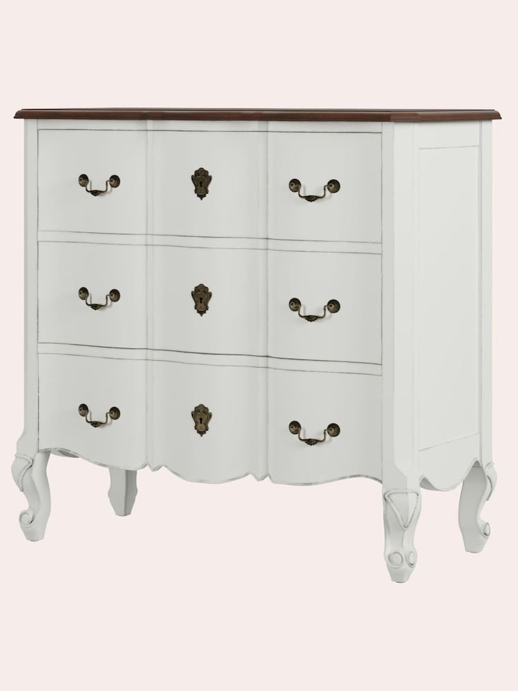 Laura Ashley Ivory Montpellier 3 Drawer Chest - Image 4 of 4