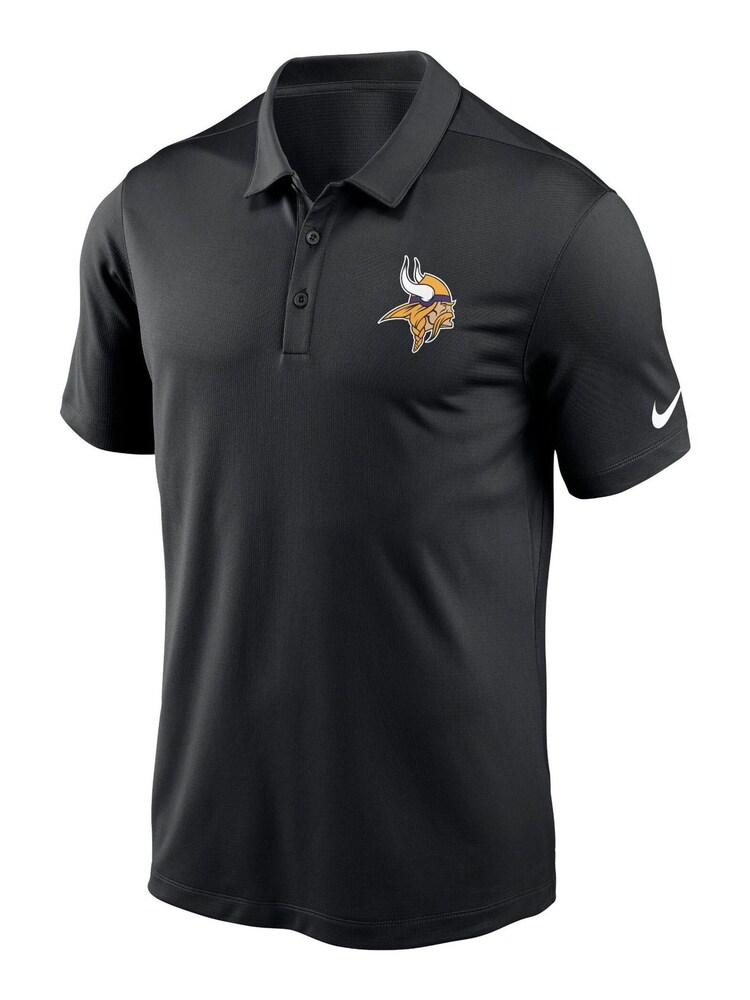 Nike Black NFL Fanatics Minnesota Vikings Franchise Polo Shirt - Image 1 of 3