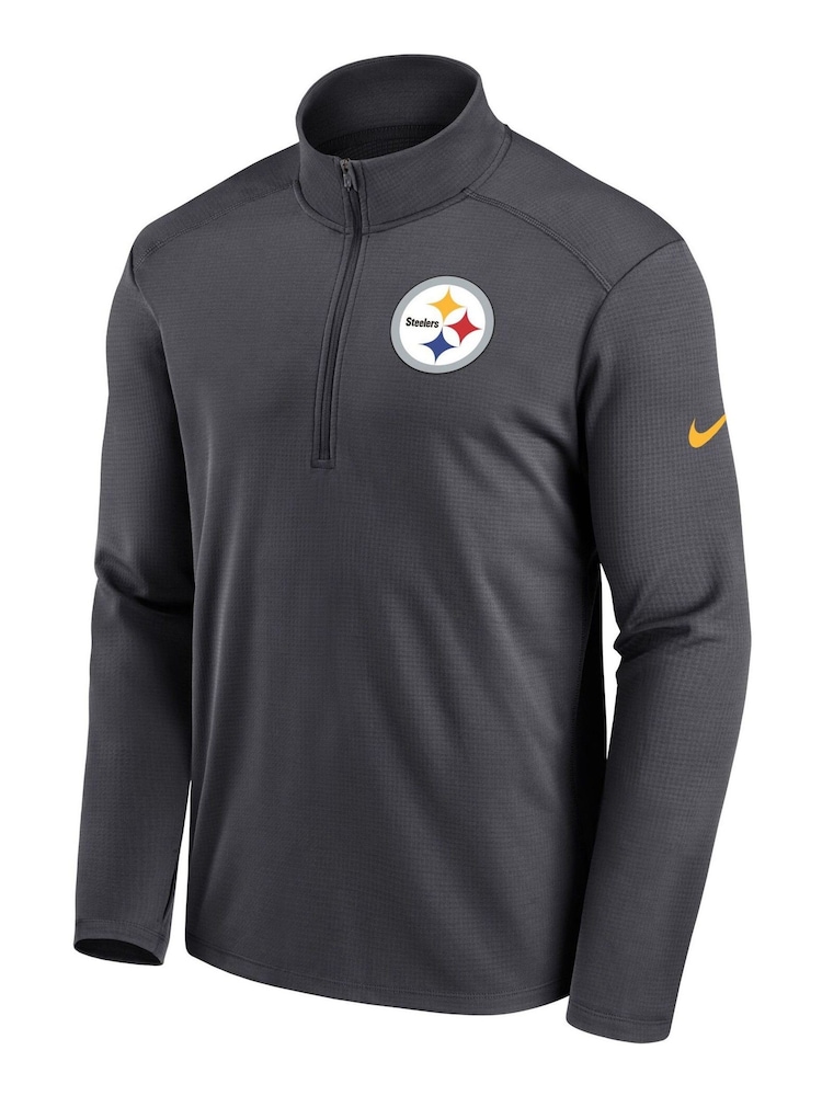 Nike Black NFL Fanatics Pittsburgh Steelers Logo Pacer Half Zip Hoodie - Image 1 of 3