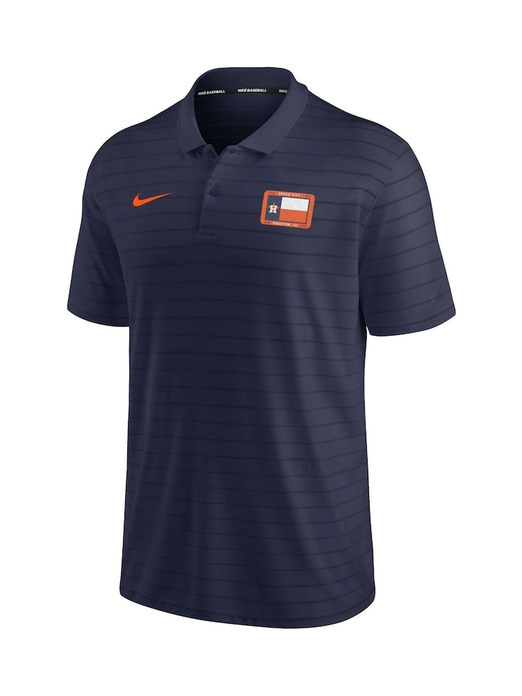 Nike Blue Fanatics Houston Astros Nike City Connect Striped Polo - Image 2 of 3