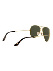 Ray-Ban Gold & Green Lens Large Metal Sunglasses - Image 10 of 12