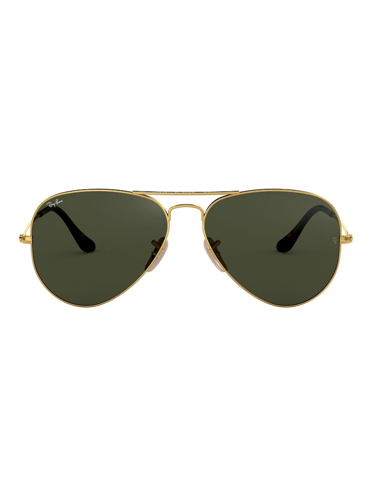 Ray-Ban Gold & Green Lens Large Metal Sunglasses - Image 2 of 12