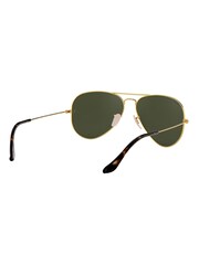 Ray-Ban Gold & Green Lens Large Metal Sunglasses - Image 9 of 12