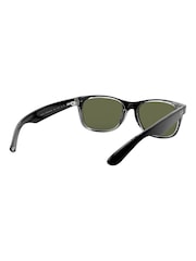 Schwarz & Transparenter Rand - Ray-Ban New Kleine Wayfarer-Sonnenbrille - Bild 11 von 13