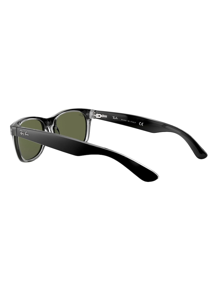 Schwarz & Transparenter Rand - Ray-Ban New Kleine Wayfarer-Sonnenbrille - Bild 13 von 13