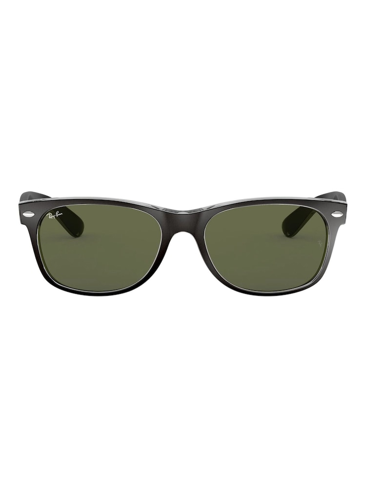 Schwarz & Transparenter Rand - Ray-Ban New Kleine Wayfarer-Sonnenbrille - Bild 2 von 13