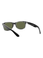 Schwarz & Transparenter Rand - Ray-Ban New Kleine Wayfarer-Sonnenbrille - Bild 3 von 13