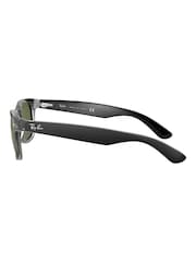 Schwarz & Transparenter Rand - Ray-Ban New Kleine Wayfarer-Sonnenbrille - Bild 4 von 13