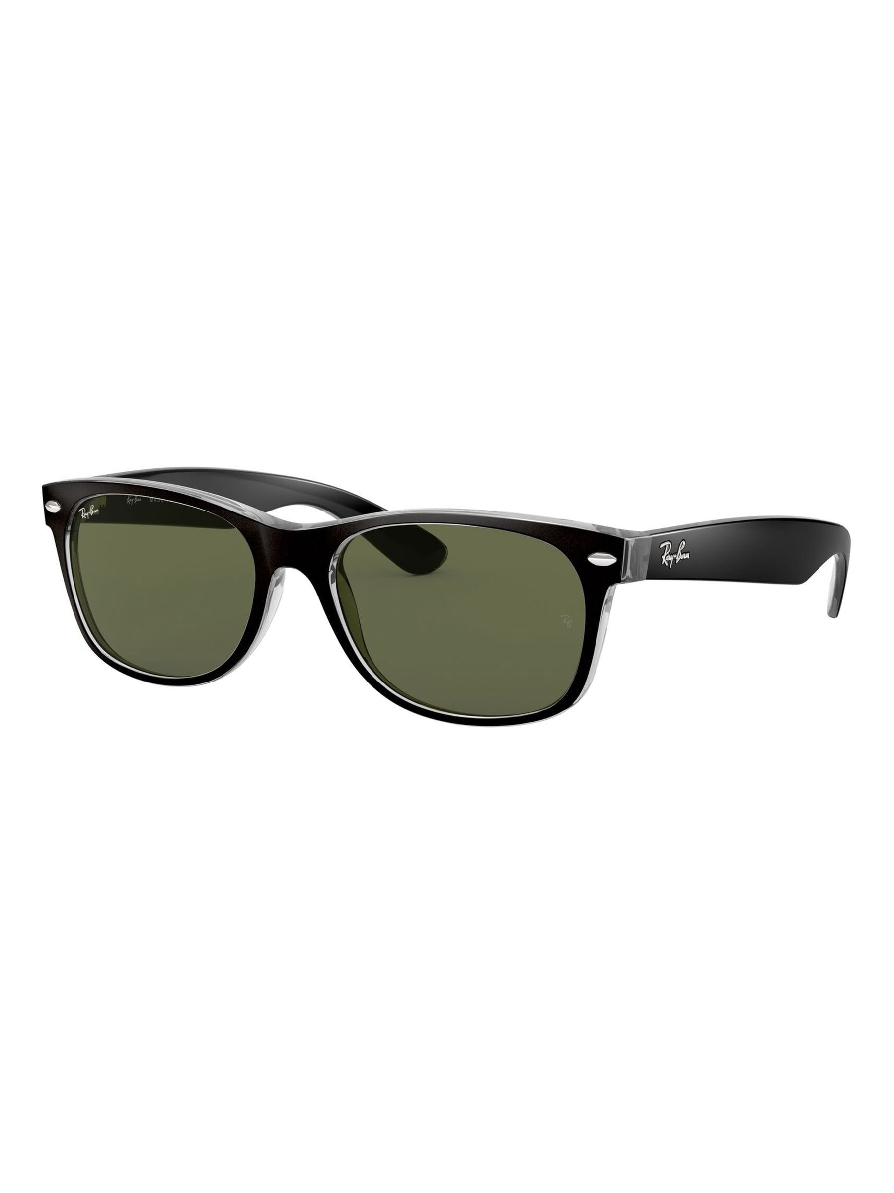Buy Ray-Ban Black & Transparent Edging New Wayfarer Sunglasses