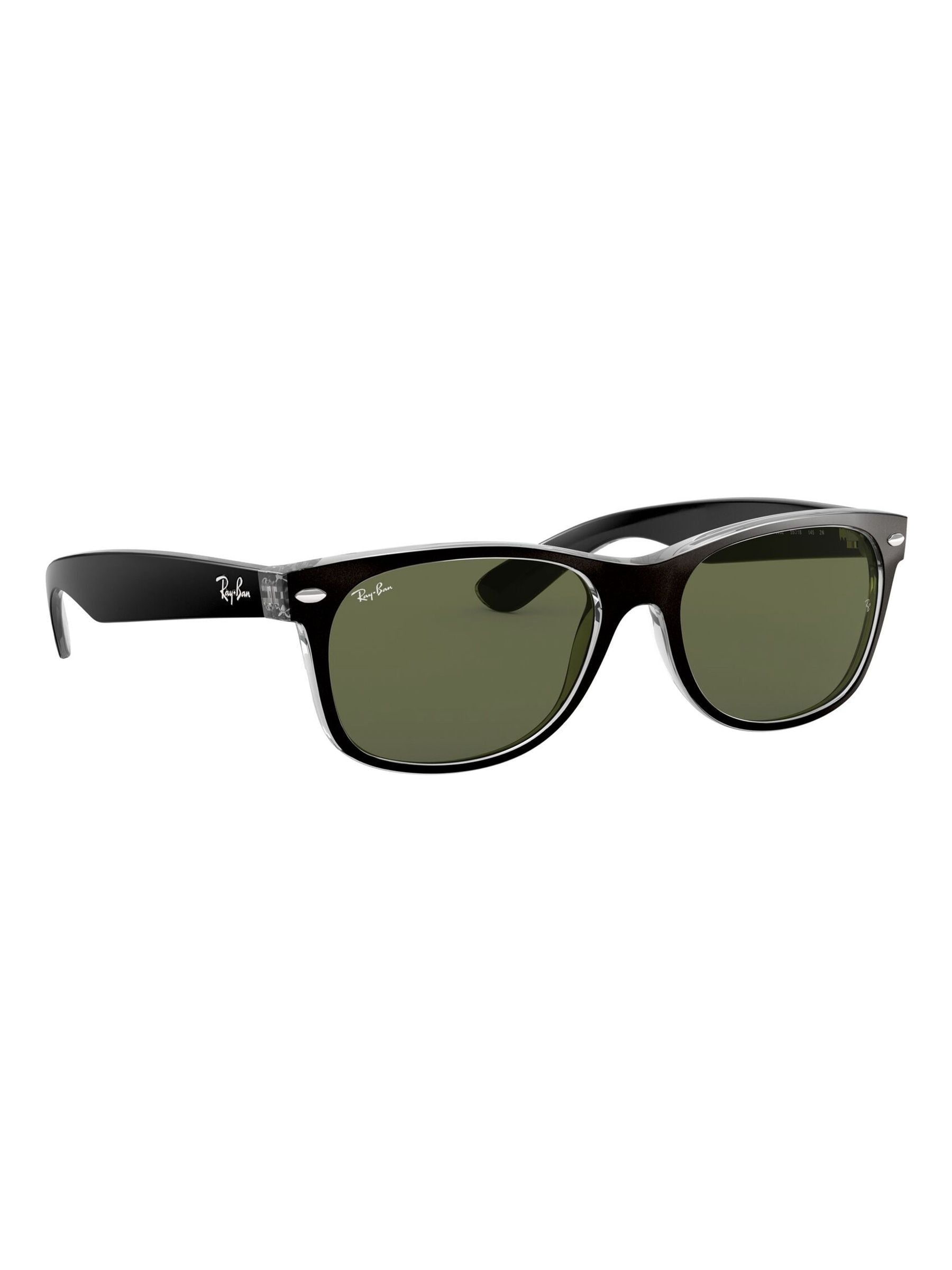 Buy Ray-Ban Black & Transparent Edging New Wayfarer Sunglasses