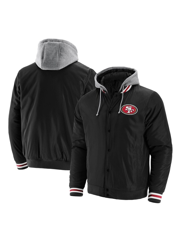 Fanatics NFL San Francisco 49ERS Branded Sateen Black Jacket - Image 3 of 3