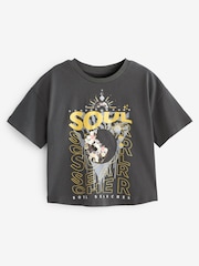Charcoal Grey Sequin Soul T-Shirt (3-16yrs) - Image 5 of 7