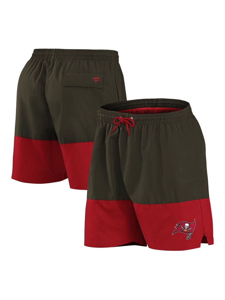 Fanatics Grey NFL Tampa Bay Buccaneers Woven Swim Shorts - Image 1 of 3