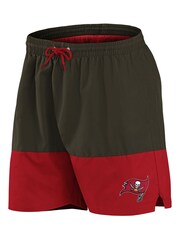 Fanatics Grey NFL Tampa Bay Buccaneers Woven Swim Shorts - Image 2 of 3