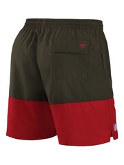 Fanatics Grey NFL Tampa Bay Buccaneers Woven Swim Shorts - Image 3 of 3