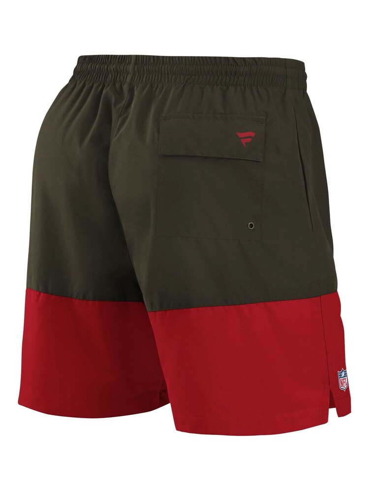Fanatics Grey NFL Tampa Bay Buccaneers Woven Swim Shorts - Image 3 of 3
