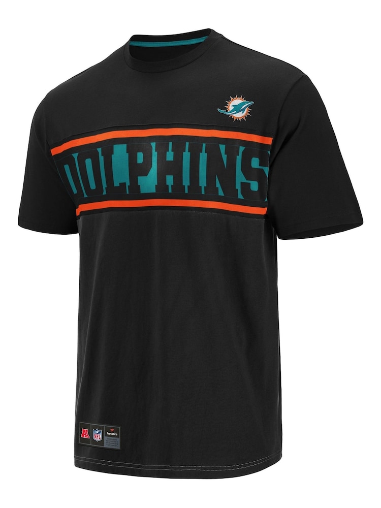 Fanatics 100% Cotton NFL Miami Dolphins Franchise Black T-Shirt - Image 1 of 3