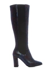 Moda In Pelle Sammantha Knee High Boots With Elastic Panel And Block Heel - Image 3 of 4