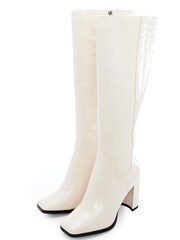 Moda In Pelle Sammantha Knee High Boots With Elastic Panel And Block Heel - Image 2 of 4
