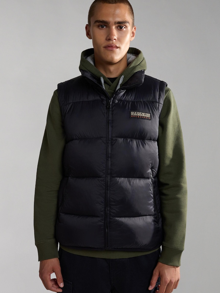 Napapijri Suomi Baffle Black Gilet - Image 1 of 7