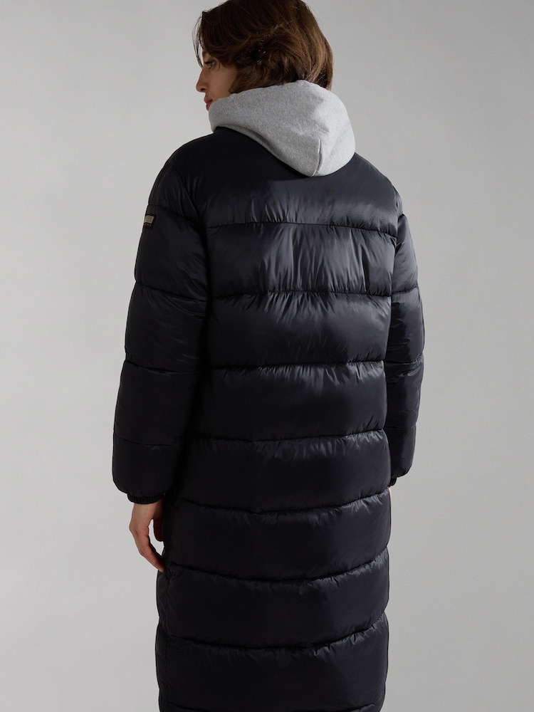 Napapijri Box Long Padded Black Jacket - Image 2 of 6