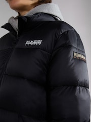 Napapijri Box Long Padded Black Jacket - Image 4 of 6