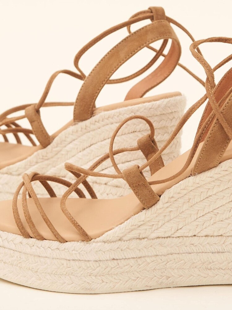 Manebi Light Natural Suede AR studio MNB Espadrille Wedges - Image 3 of 3 Manebi Light Natural Suede AR studio MNB Espadrille Wedges - Image 3 of 3