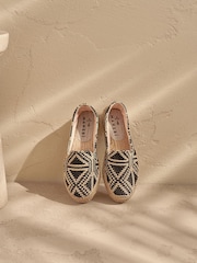 Črna rafija - Espadrile iz semiša Manebi Hamptons - Slika 1 iz 3