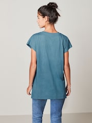 Blue Short Sleeve Gem Diamanté T-Shirt - Image 3 of 6