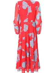 Mint Velvet Red Arabella Ruffle Maxi Dress - Image 3 of 3