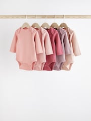 rožnata - nepogrešljiv; osnoven dolg rokav; z dolgimi rokavi 100% Cotton Baby bodi - Slika 1 iz 7