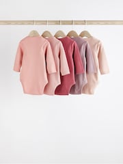 rožnata - nepogrešljiv; osnoven dolg rokav; z dolgimi rokavi 100% Cotton Baby bodi - Slika 2 iz 7