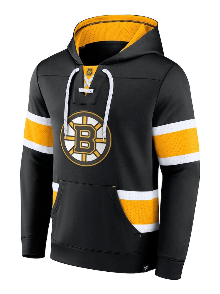 Fanatics Boston Bruins Branded Iconic NHL Exclusive Black Pullover Hoodie - Image 1 of 3