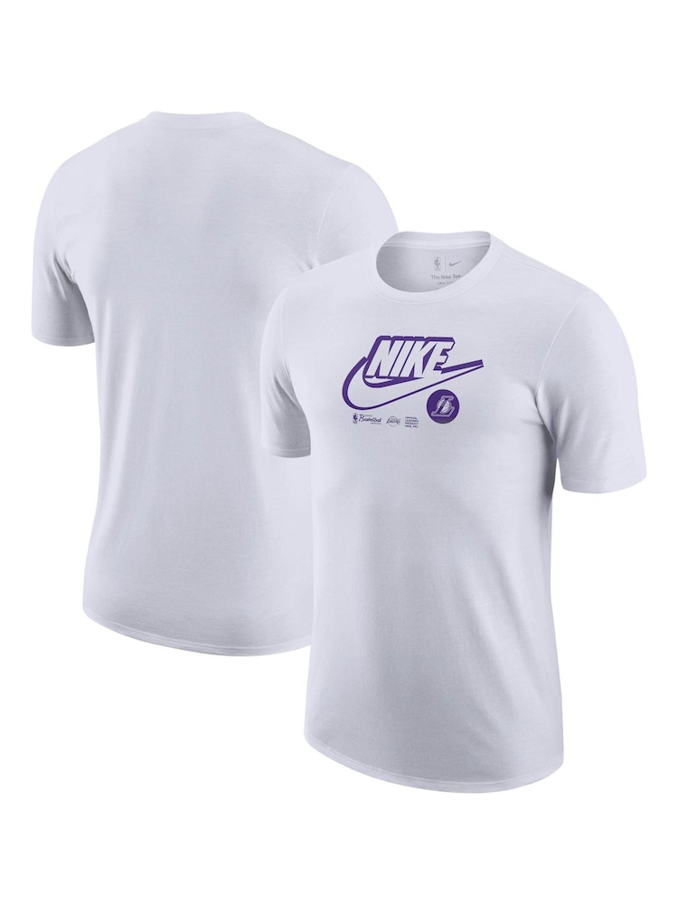 Nike White Fanatics Los Angeles Lakers Nike Essential Logo T-Shirt - Image 3 of 3