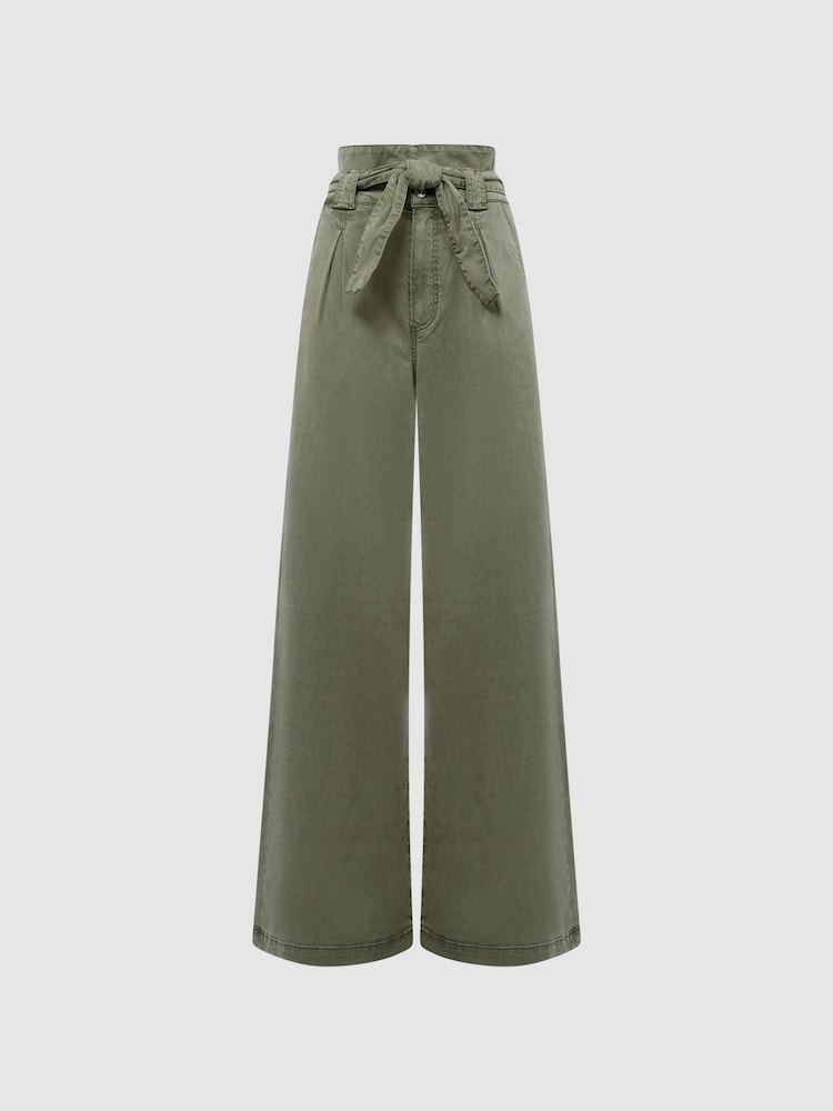 Paige High Rise Paper Bag Trousers - Image 2 of 7