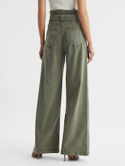 Paige High Rise Paper Bag Trousers - Image 5 of 7