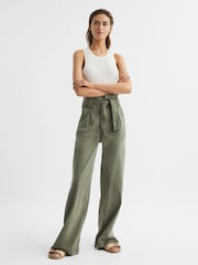 Paige High Rise Paper Bag Trousers - Image 6 of 7