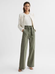 Paige High Rise Paper Bag Trousers - Image 7 of 7