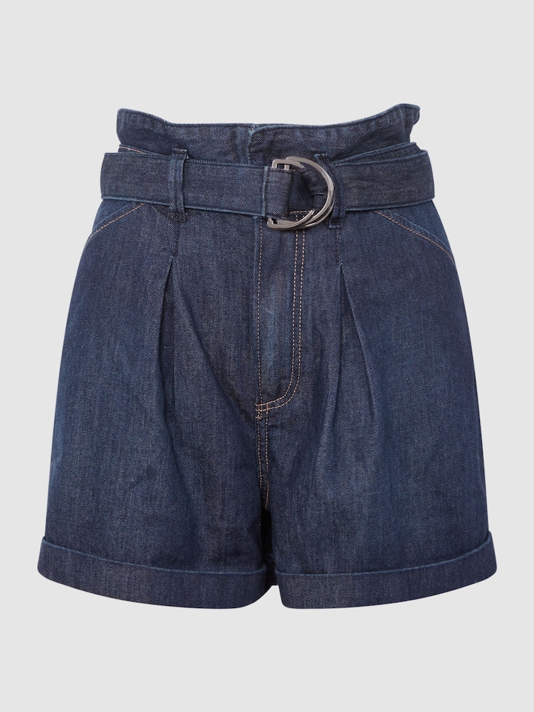 Paige High Rise Belted Denim Shorts - Image 2 of 5