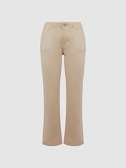 Reiss Vintage Warm Sand Mayslie Paige High Rise Straight Leg Jeans - Image 2 of 6