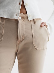 Reiss Vintage Warm Sand Mayslie Paige High Rise Straight Leg Jeans - Image 4 of 6